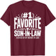 Favorite Son-in-Law Funny Gift Verified by Mother-in-Law T-Shirt - T-Shirt | Maroon