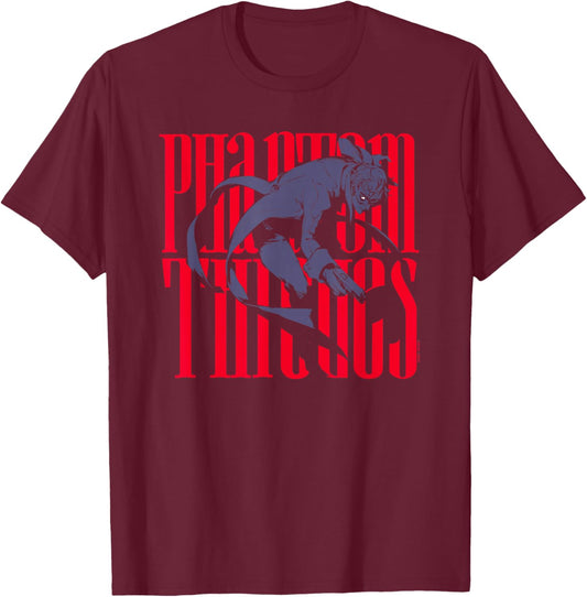 Persona 5 Joker Silhouette Phantom Thieves Logo RPG Game T-Shirt - T-Shirt | Maroon