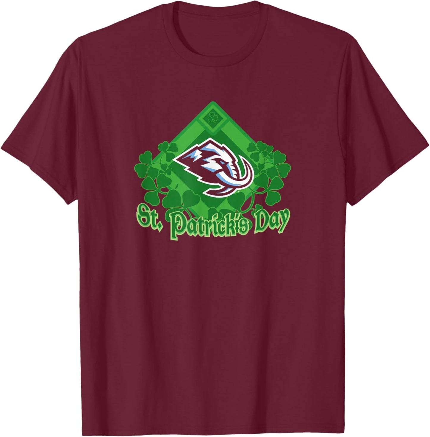 St. Patrick's Day Black NHL Licensed T-Shirt - T-Shirt | Maroon