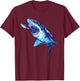 Shark Ocean eat Fish T-Shirt - T-Shirt | Maroon