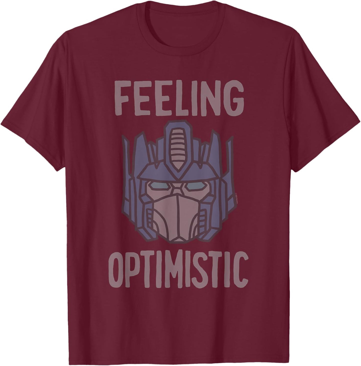 Transformers Optimus Prime Feeling Optomistic T-Shirt - T-Shirt | Maroon