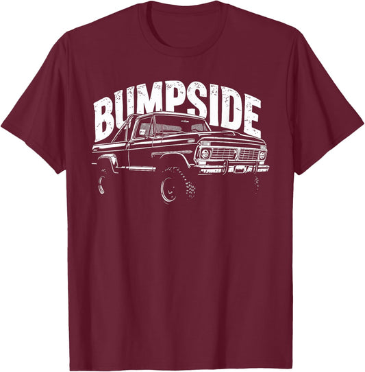 1969 Bumpside F Truck 4x4 Classic Old School Offroad Truck T-Shirt - T-Shirt | Maroon