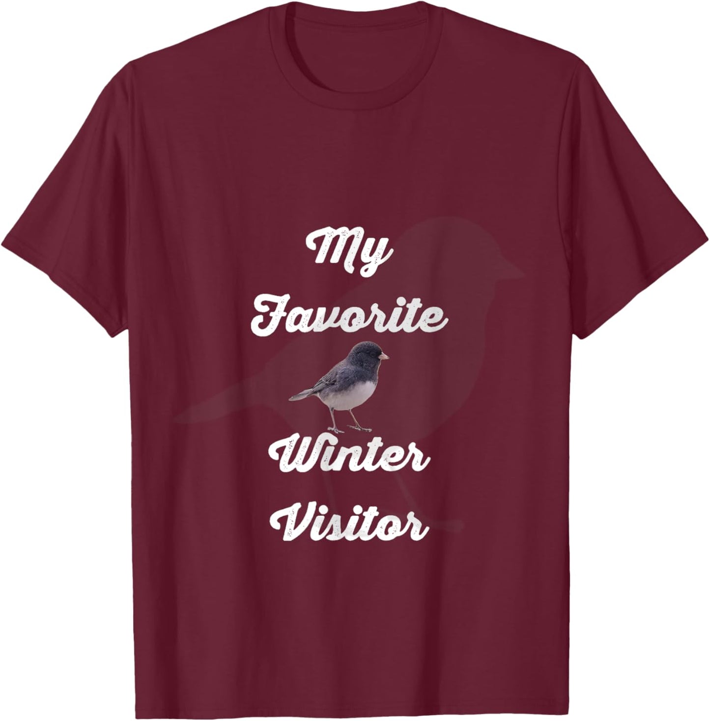 Dark Eyed Junco Bird : Backyard Birding T-Shirt - T-Shirt | Maroon
