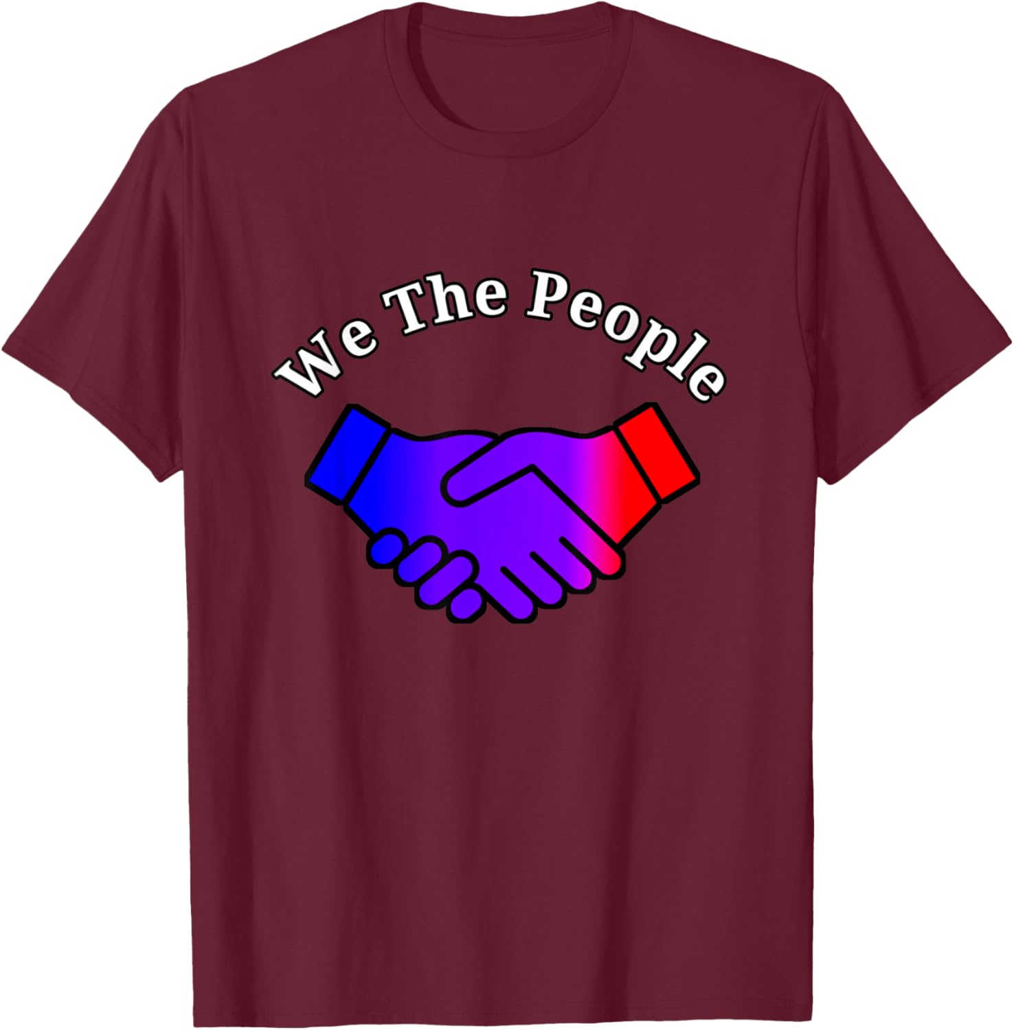 Purple Revolution Voters Uniting We People Unite Saying T-Shirt - T-Shirt | Maroon