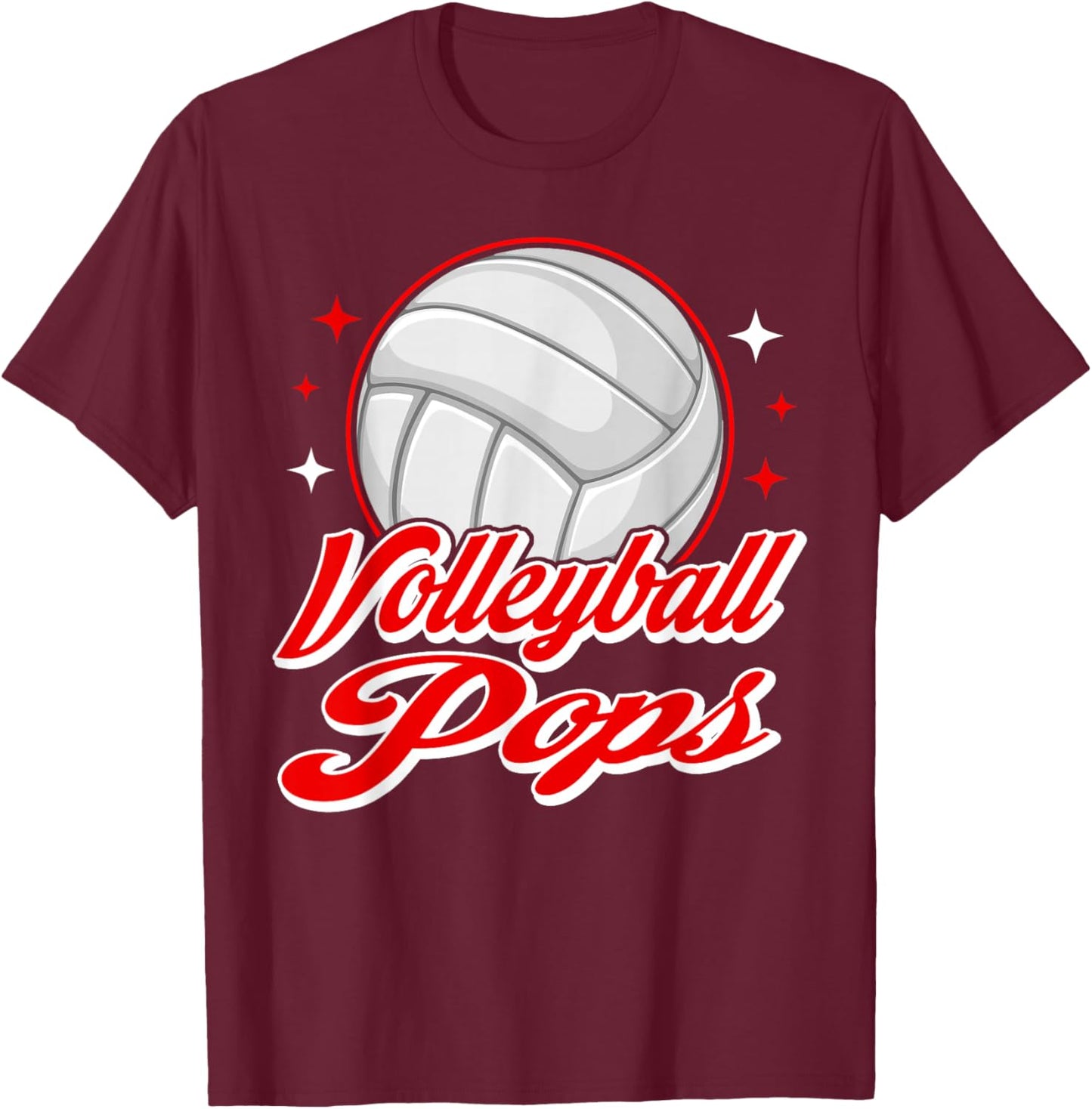 Volleyball Pops Sport Volleyball Player T-Shirt - T-Shirt | Maroon