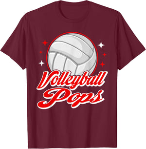 Volleyball Pops Sport Volleyball Player T-Shirt - T-Shirt | Maroon