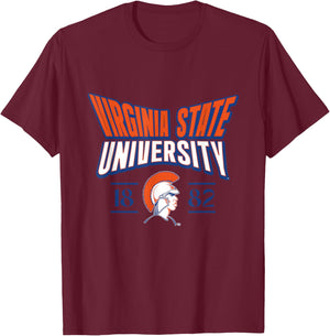 Virginia State University Stretch Emblem HBCU T-Shirt - T-Shirt | Maroon