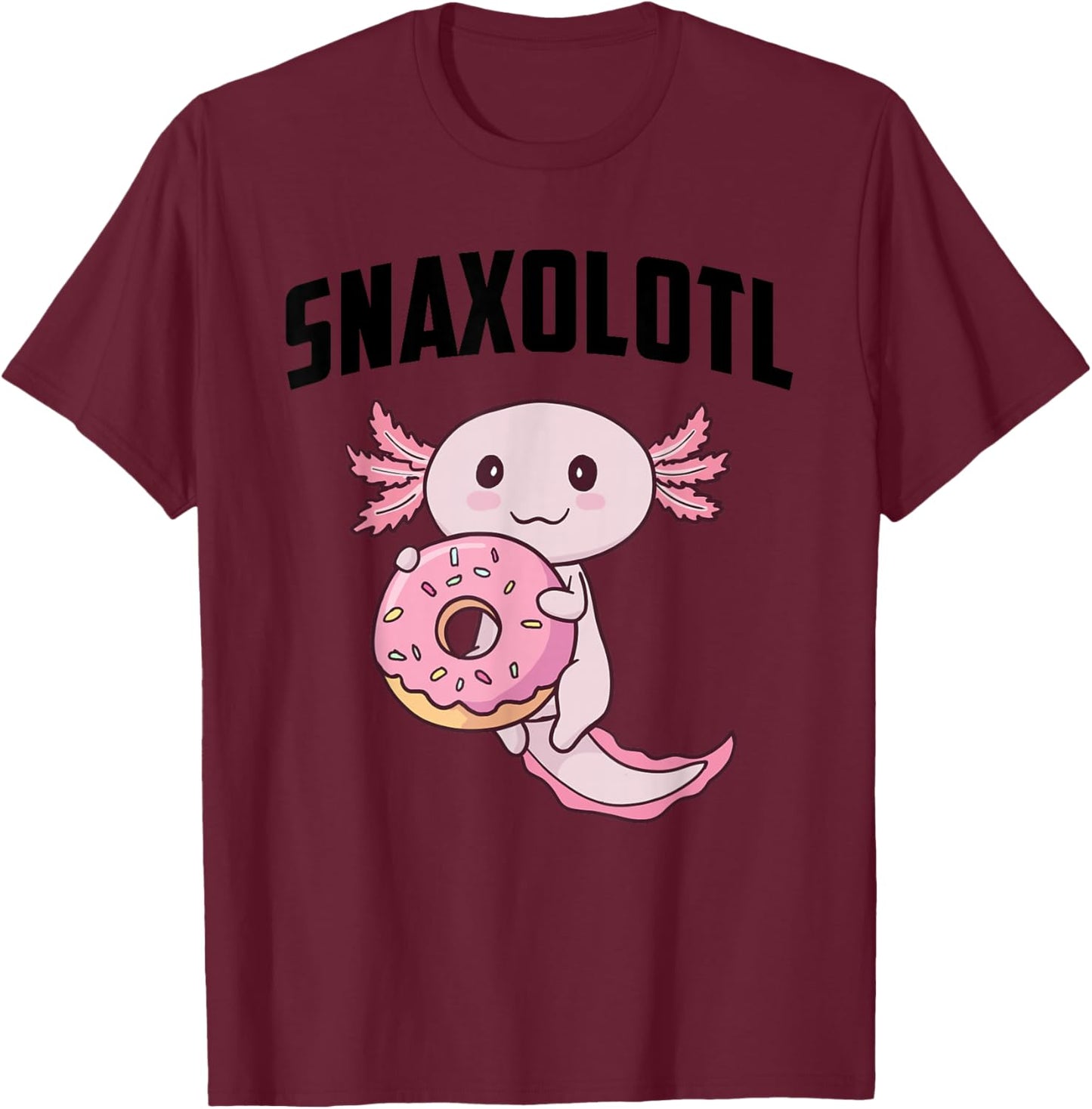 Axolotl Snaxolotl T-Shirt - T-Shirt | Maroon