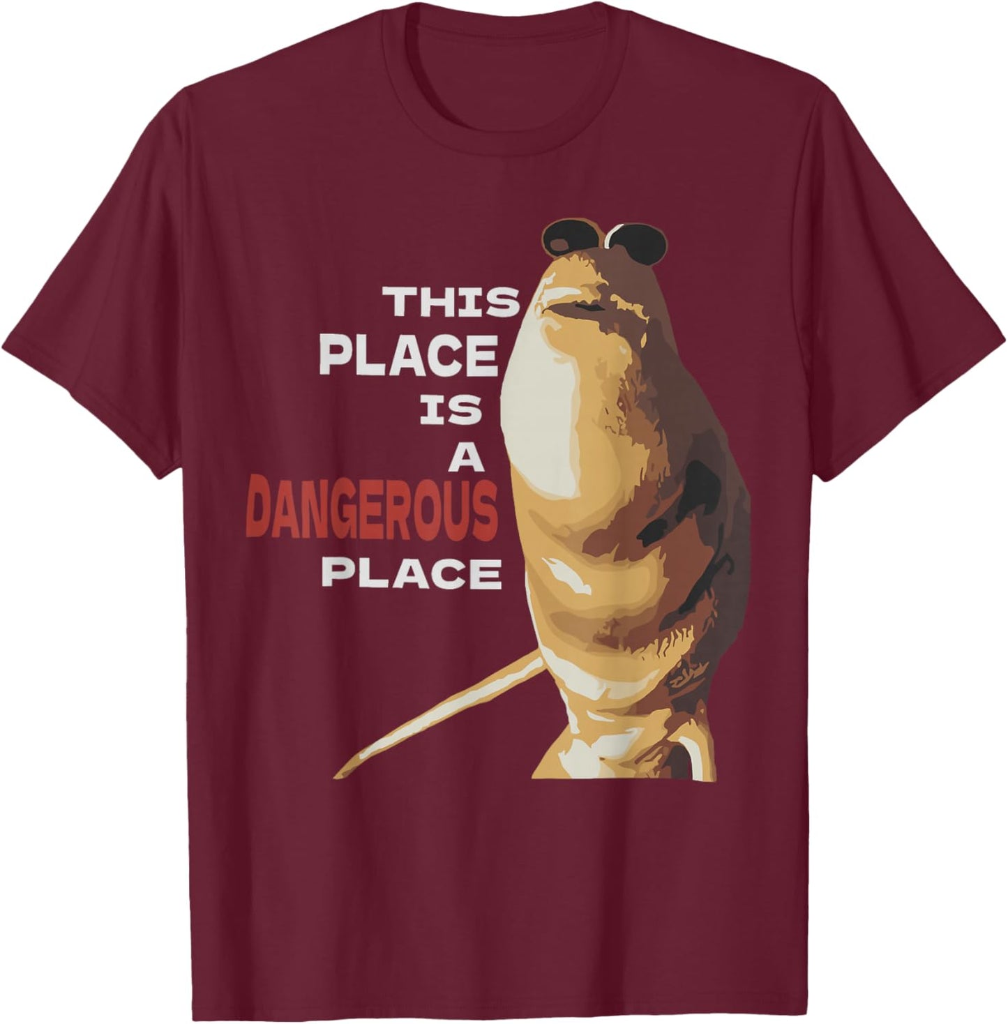 Marcus The Worm Cartoon Character Graphic Art T-Shirt - T-Shirt | Maroon