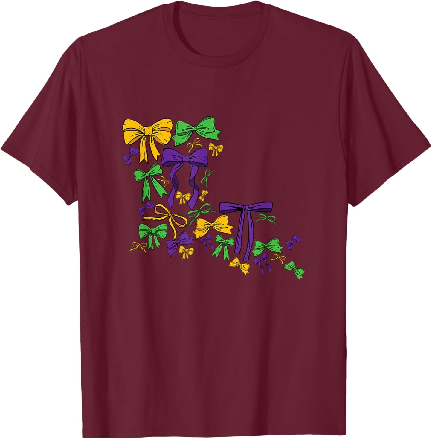 Coquette Mardi Gras New Orleans Louisiana Map Parade Costume T-Shirt - T-Shirt | Maroon