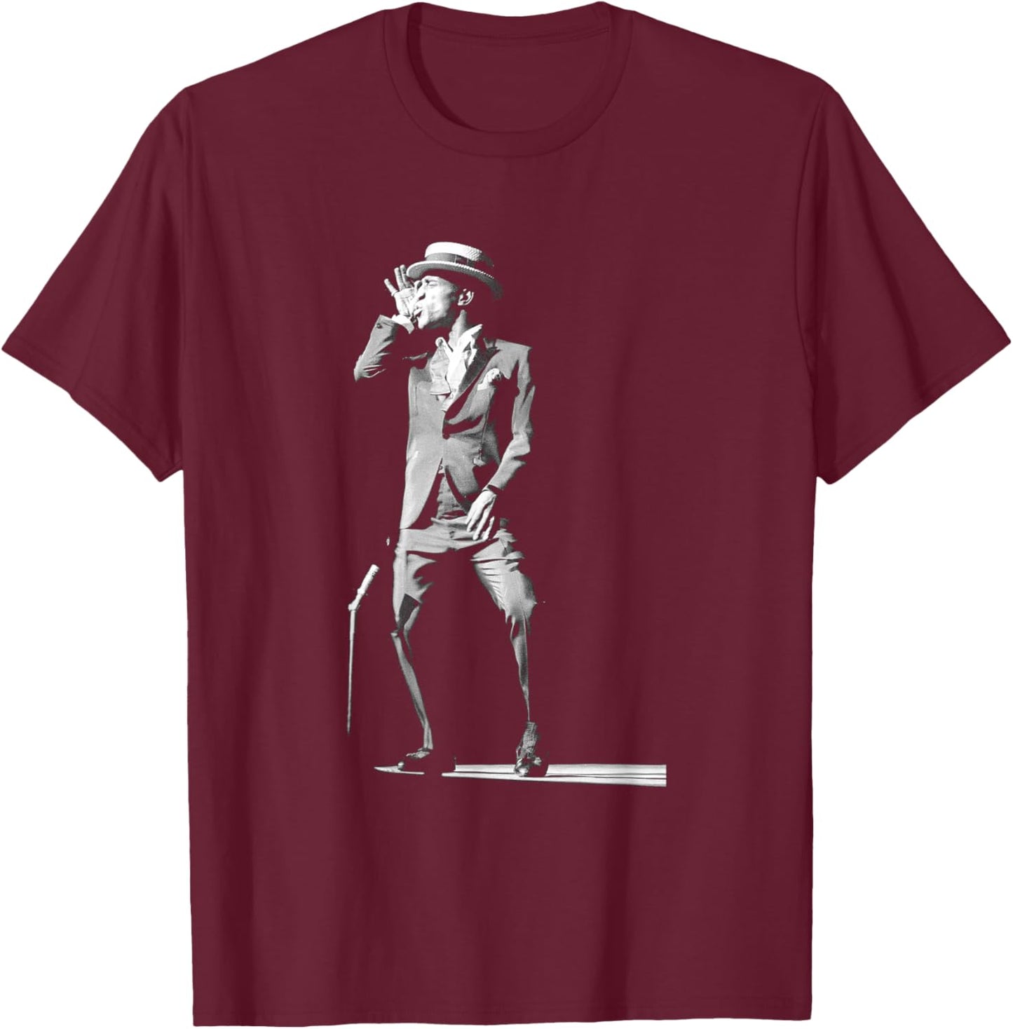 Rat Pack Singer Sammy Davis Jr Live in London 1961 T-Shirt - T-Shirt | Maroon