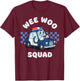 Funny Wee Woo Squad Cute Police Car for Kids T-Shirt - T-Shirt | Maroon