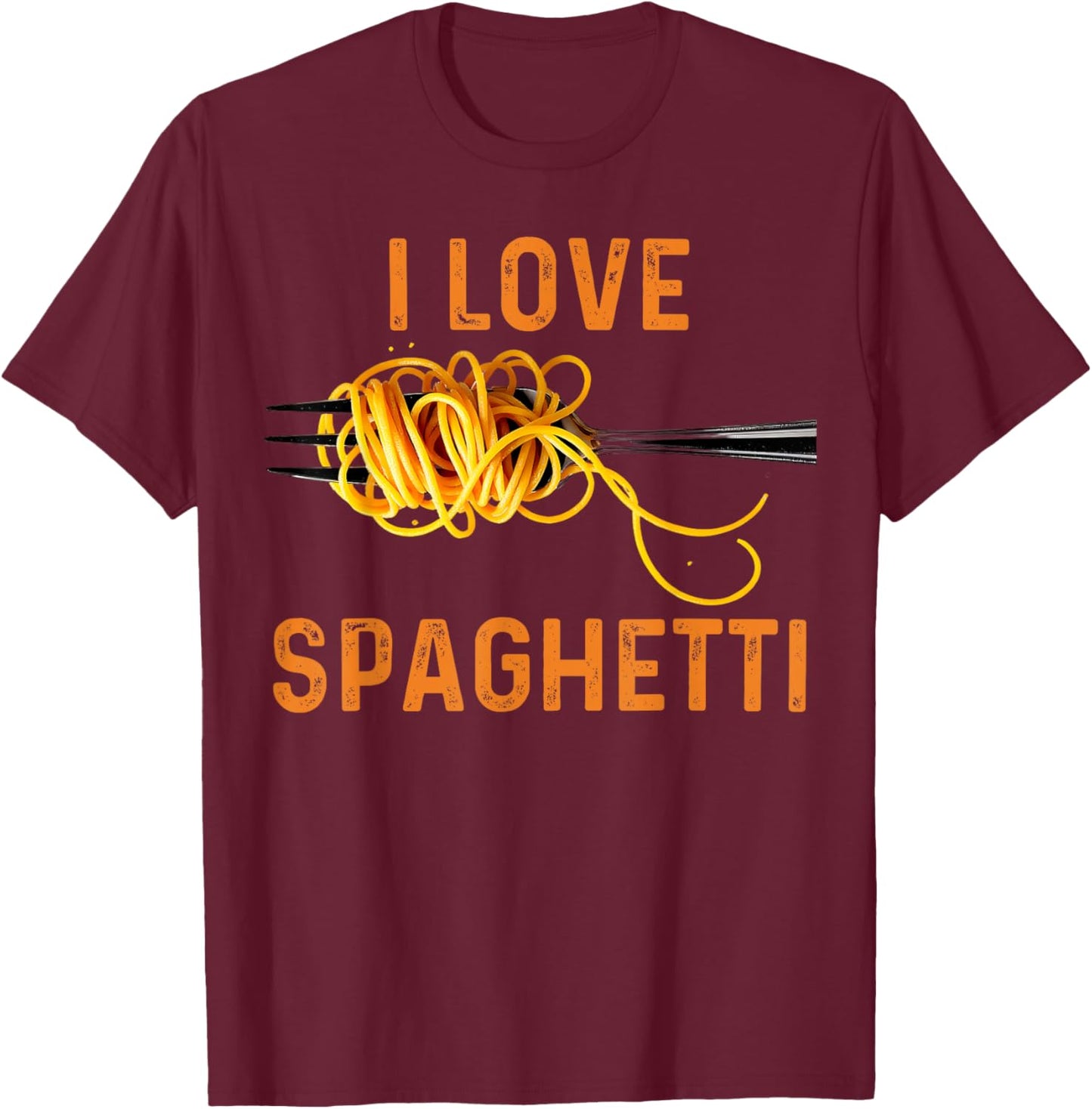 Spaghetti Art Women Pasta Lover Meatballs Spaghetti T-Shirt - T-Shirt | Maroon