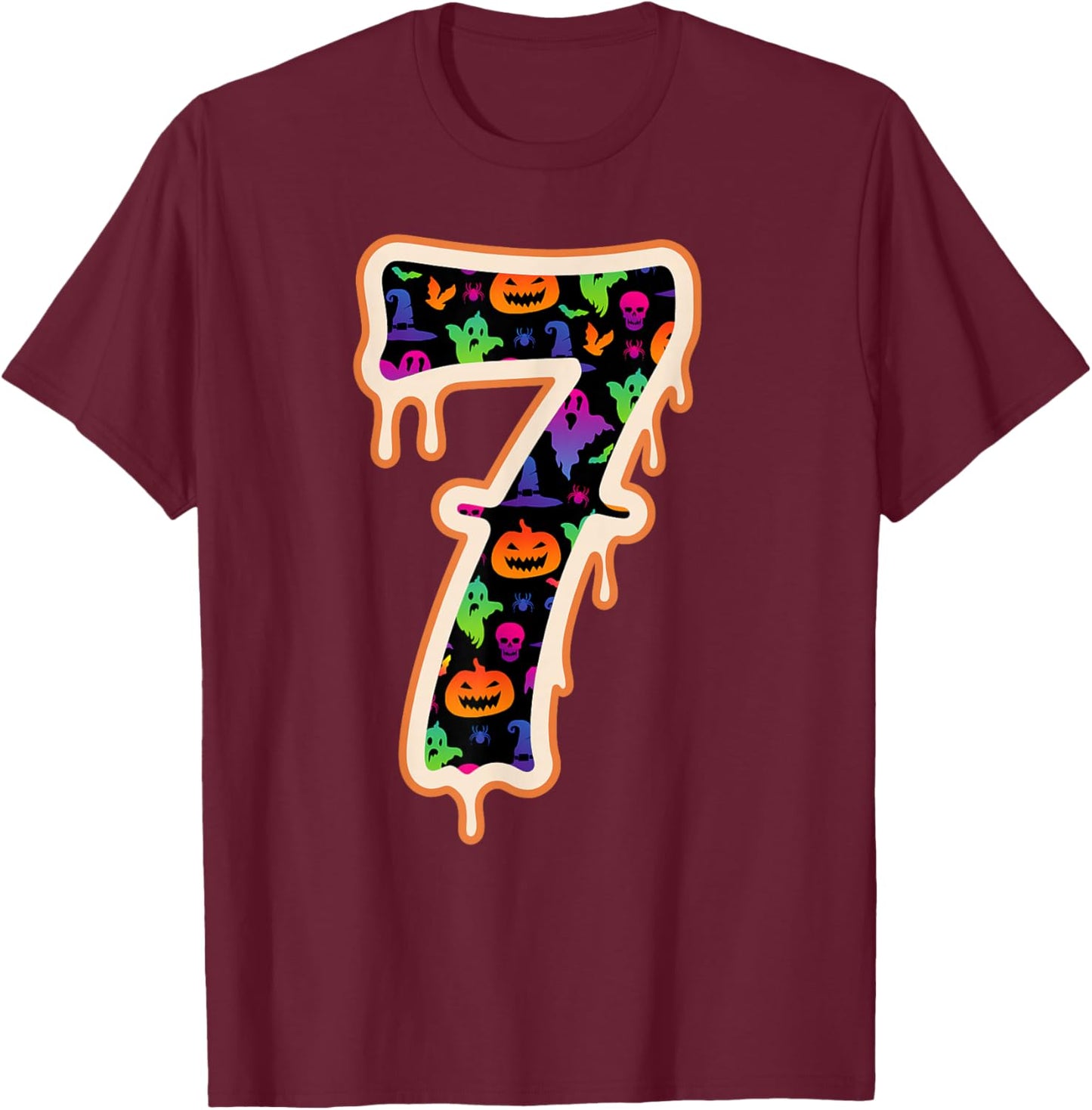 Six Seven Meme 6 7 Halloween Costume Couple Men Women T-Shirt - T-Shirt | Maroon