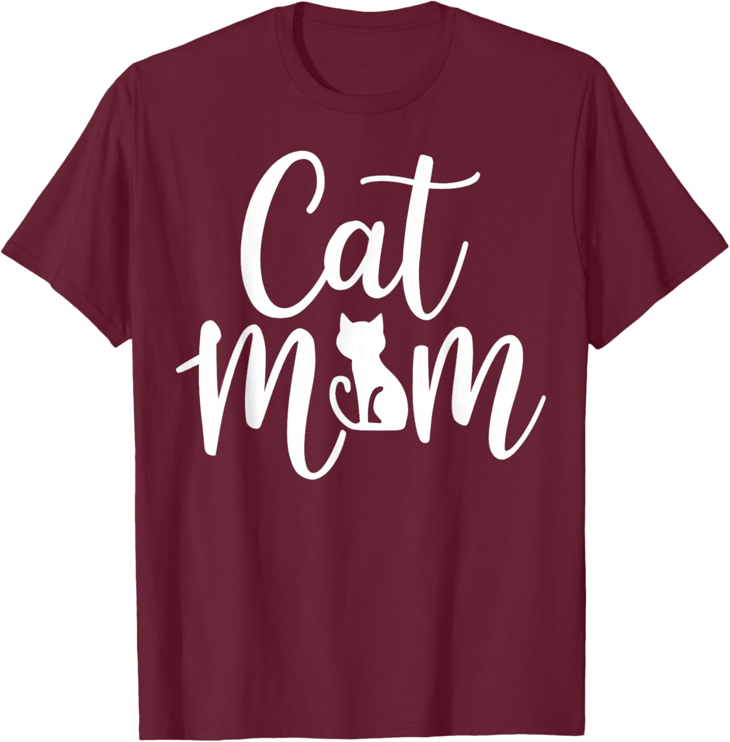 Cat Mom Happy Mothers Day for Cat Lovers Family Matching T-Shirt - T-Shirt | Maroon