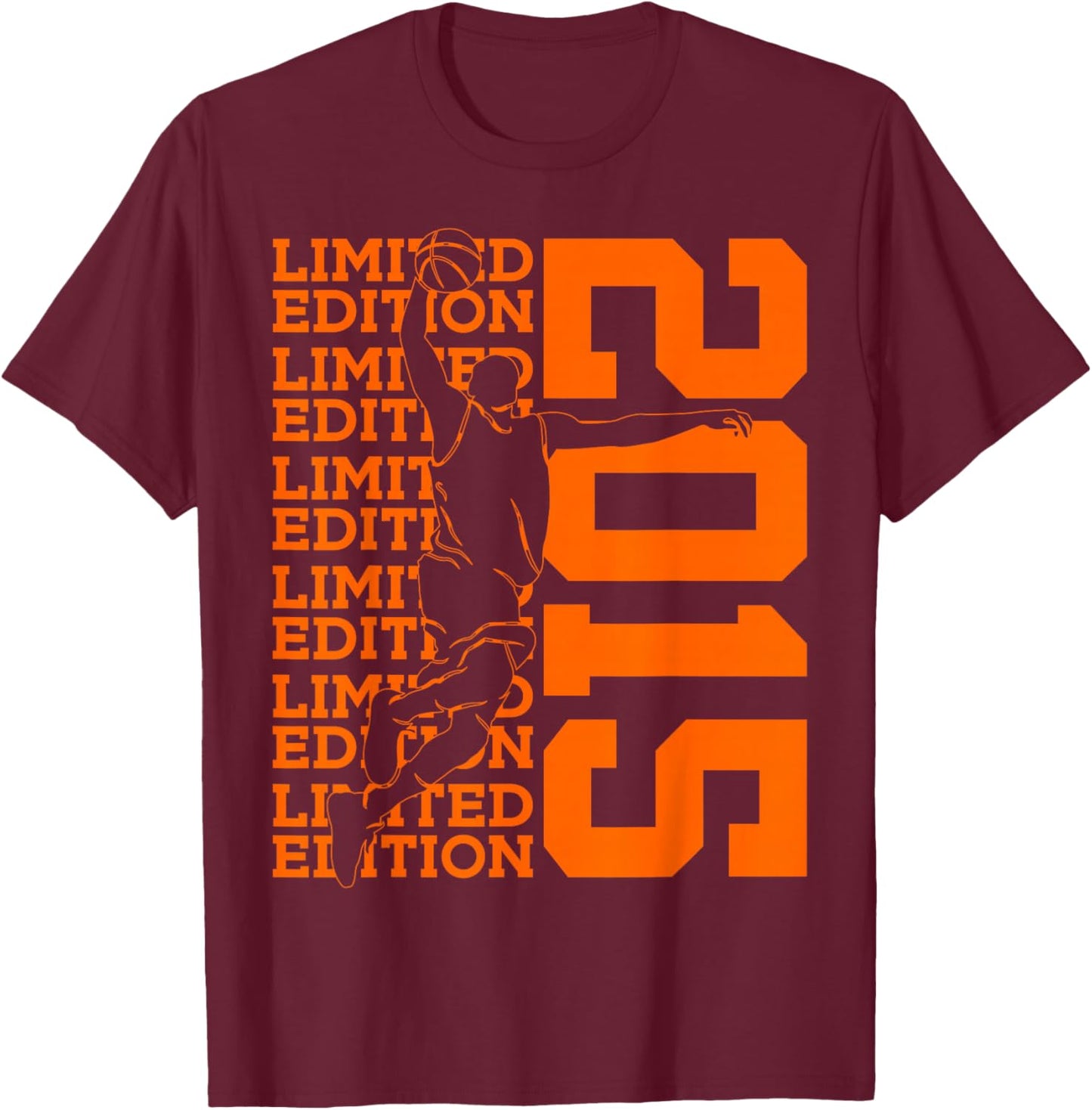 Limited Edition 2015 Basketball 11TH Birthday T-Shirt - T-Shirt | Maroon
