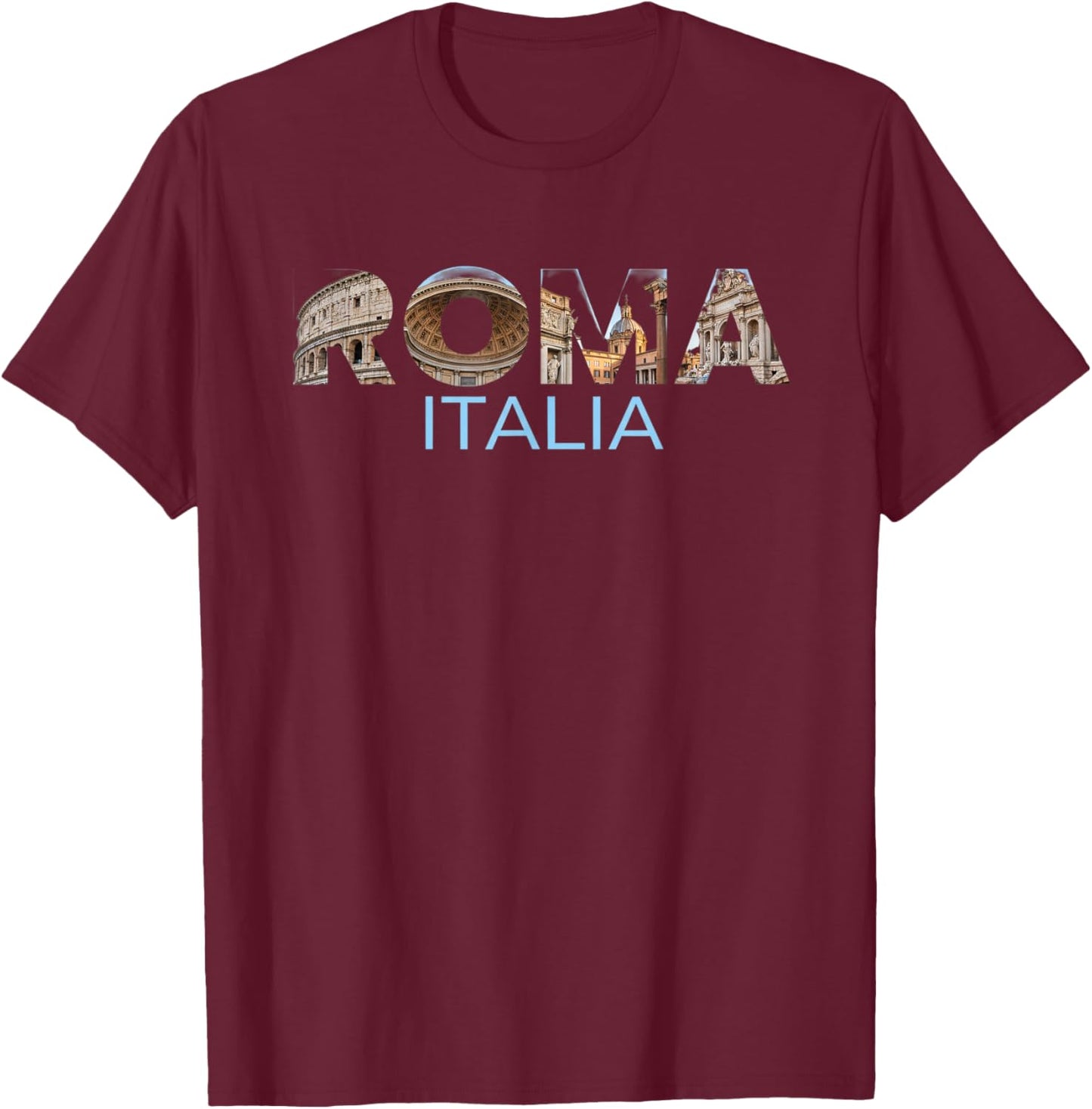 Roma Italia Rome Italy Travel Landmark Souvenir T-Shirt - T-Shirt | Maroon