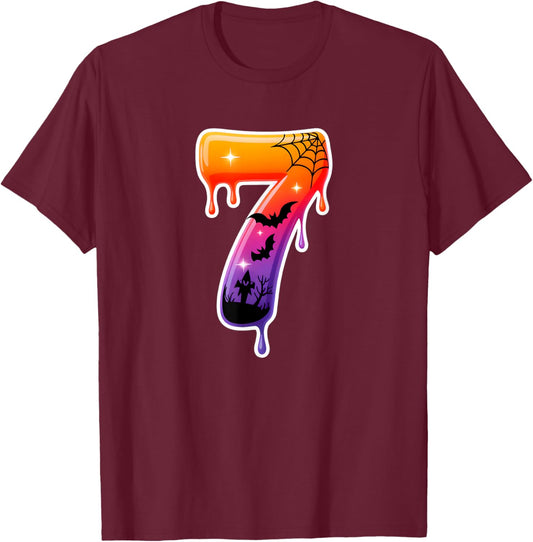 Six Seven 67 6 7 Meme Design Funny Ice Cream Drip Costume T-Shirt - T-Shirt | Maroon