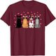 Cats Valentine Cat Kitten Valentines Day Men Women Kids T-Shirt - T-Shirt | Maroon