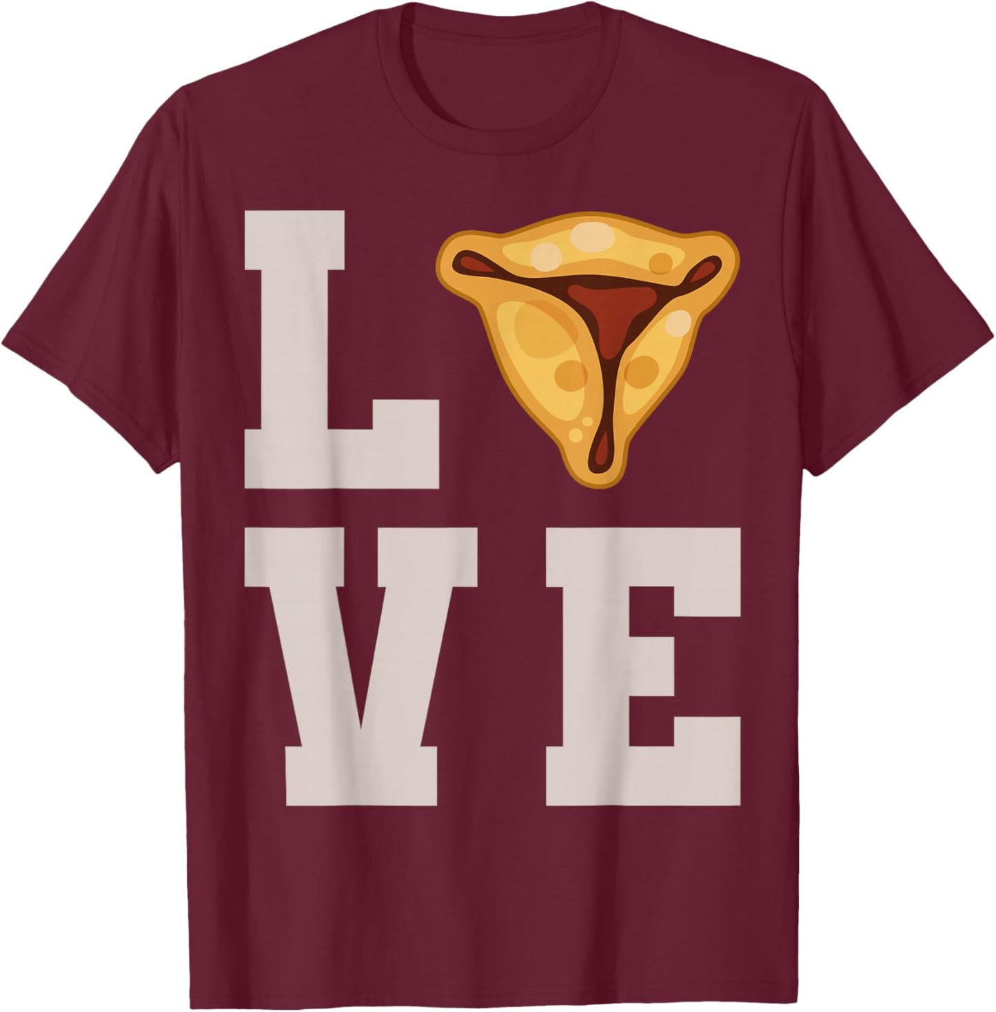Love Hamantash Hamantaschen Happy Purim PJS Jewish Holidays T-Shirt - T-Shirt | Maroon