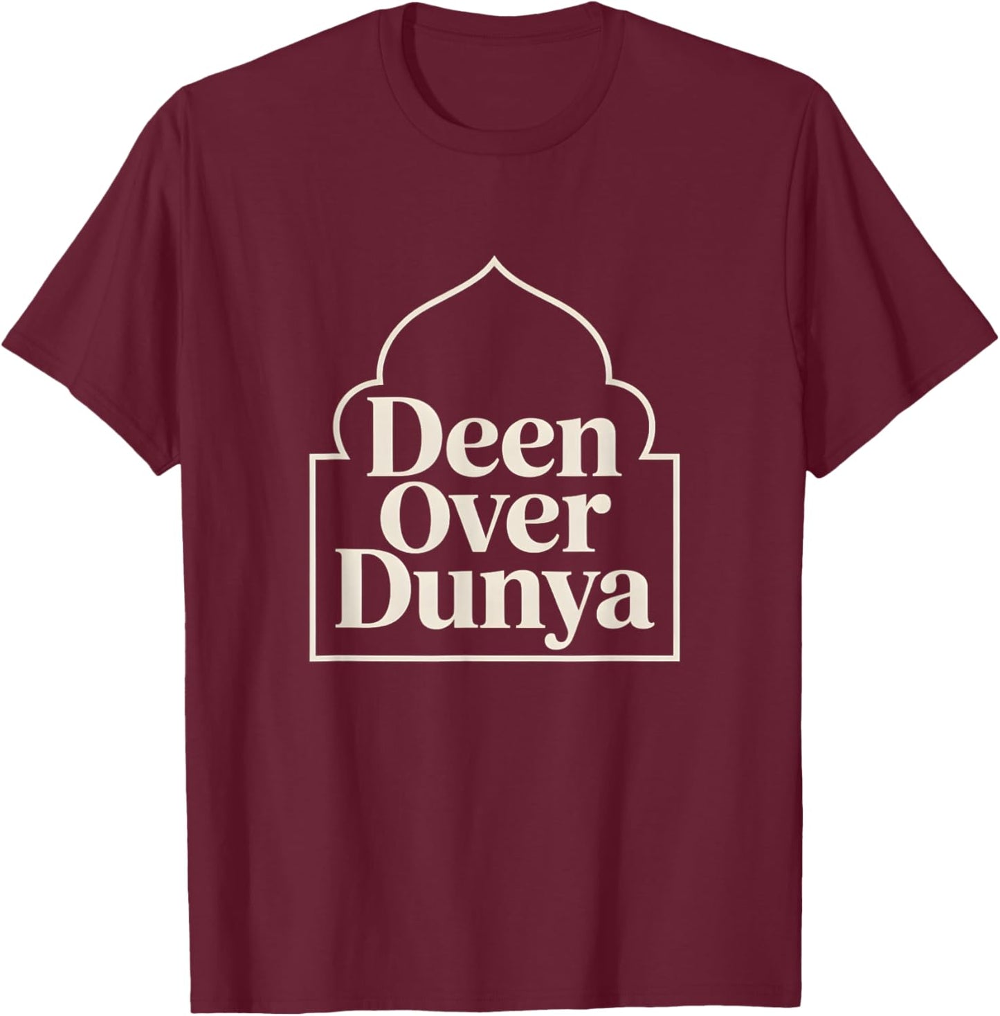 Deen Over Dunya Strong Muslimah Islam Hijab Muslim Men Woman T-Shirt - T-Shirt | Maroon