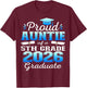 Proud Auntie of 5th Grade Graduate 2026 Family Graduation T-Shirt - T-Shirt | Maroon