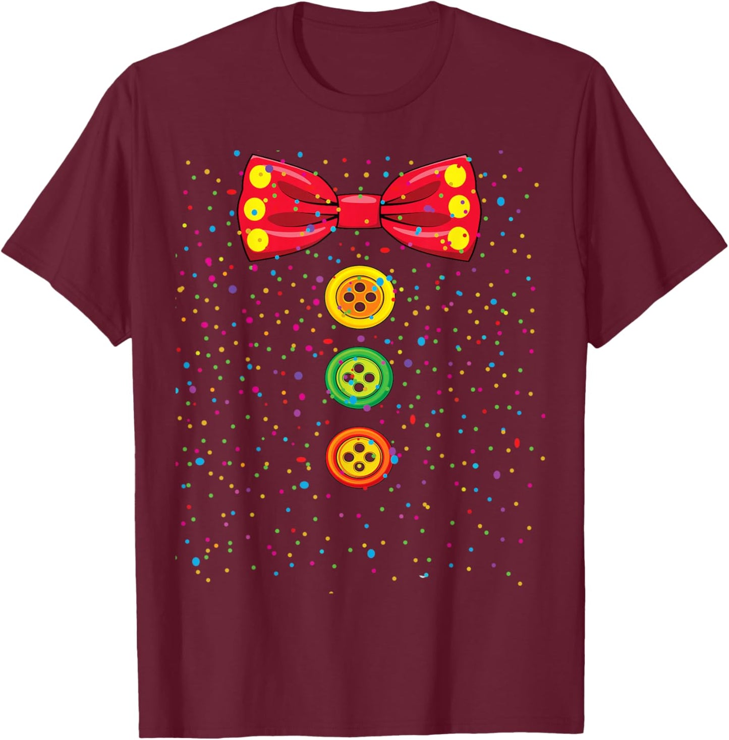 Funny Clown Costumes for Children Carnival Costume T-Shirt - T-Shirt | Maroon