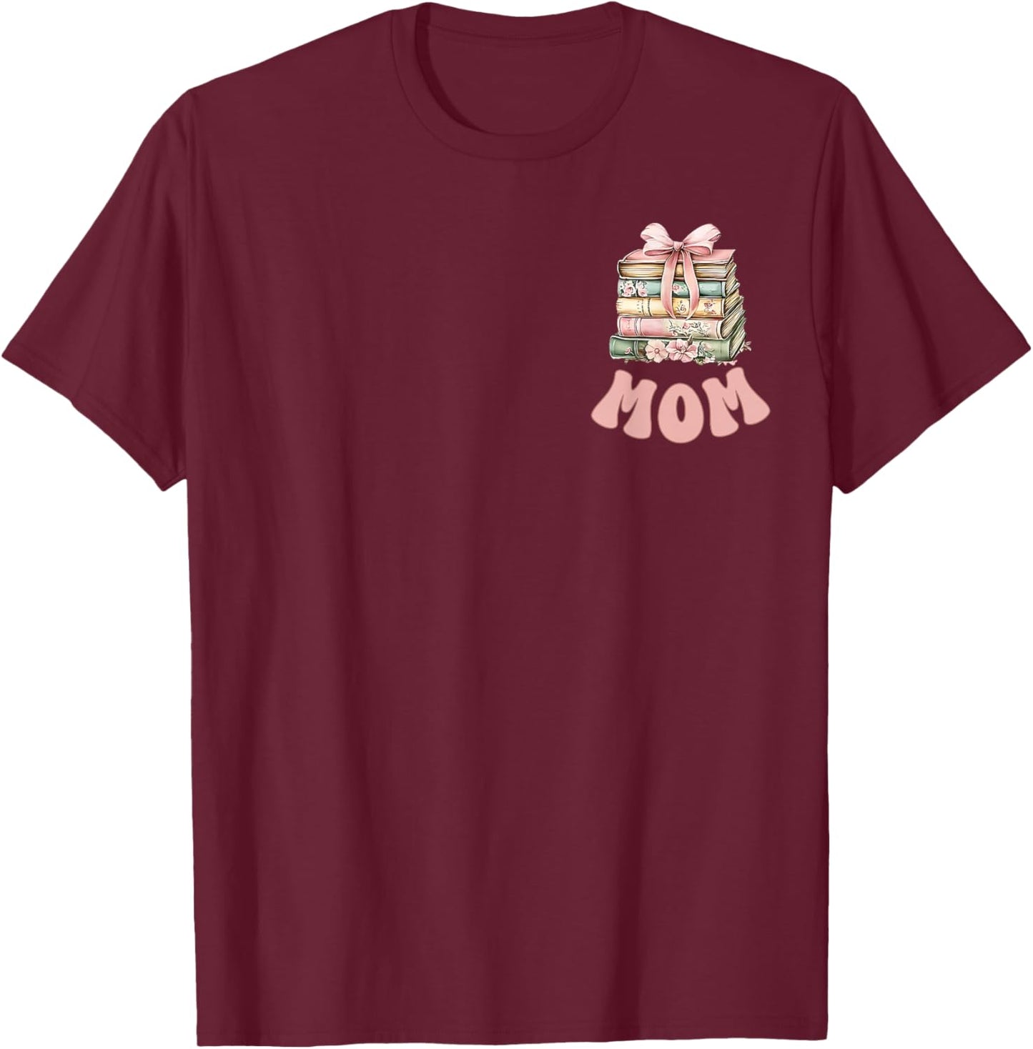 Mom Book First Chapter Birthday Family Matching Party T-Shirt - T-Shirt | Maroon