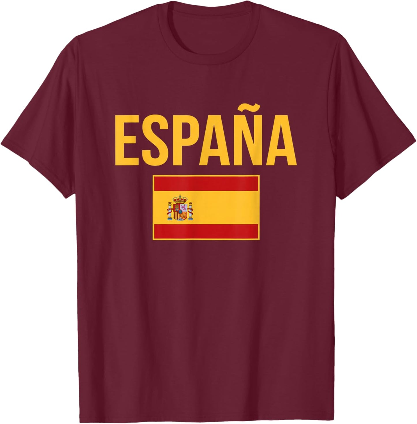 Espaa Spanish Spain Flag Travel Vacation Souvenir T-Shirt - T-Shirt | Maroon