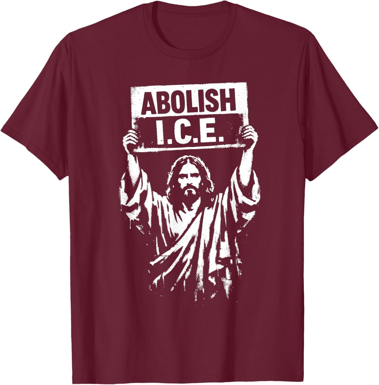 Retro Abolish ICE Jesus ICE Women T-Shirt - T-Shirt | Maroon
