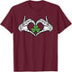 St Patricks Day Skeleton Hand Heart Saint Pattys Men Women T-Shirt - T-Shirt | Maroon