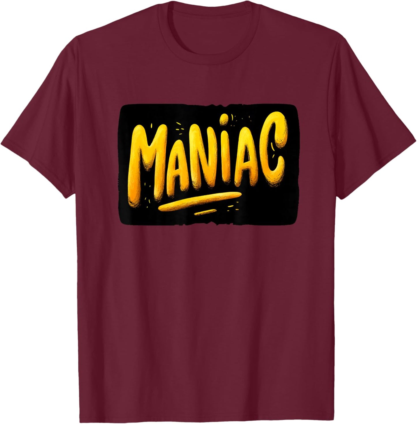 Awesome Maniac Graphic Costume T-Shirt - T-Shirt | Maroon