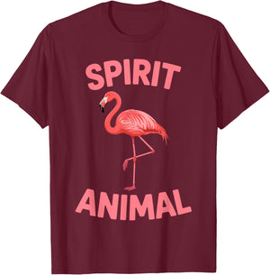 Funny Flamingo Art Women Kids Pink Flamingo Lover T-Shirt - T-Shirt | Maroon