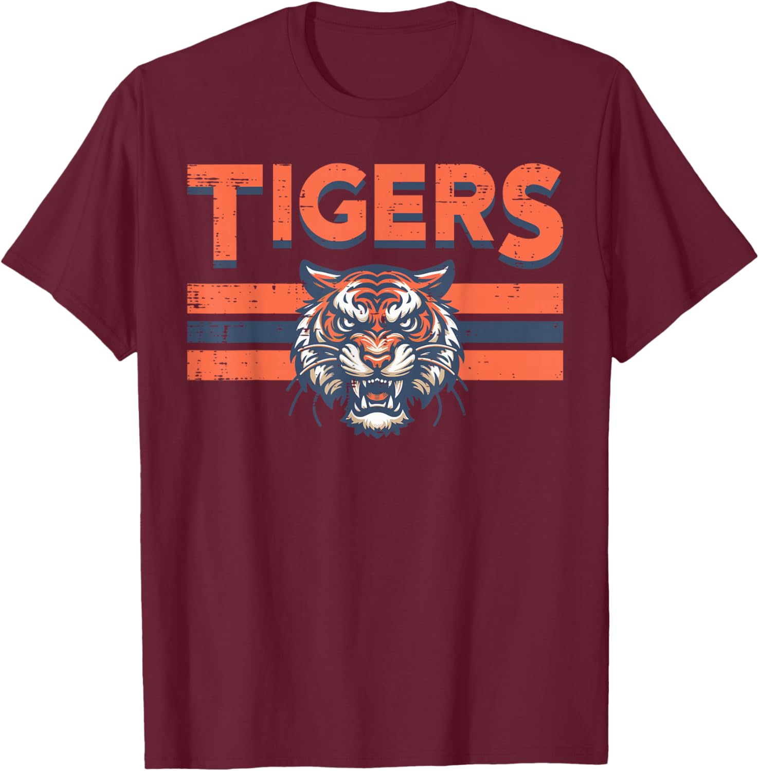 Tiger Women Kids Boys Men Girls Youth Teen T-Shirt - T-Shirt | Maroon