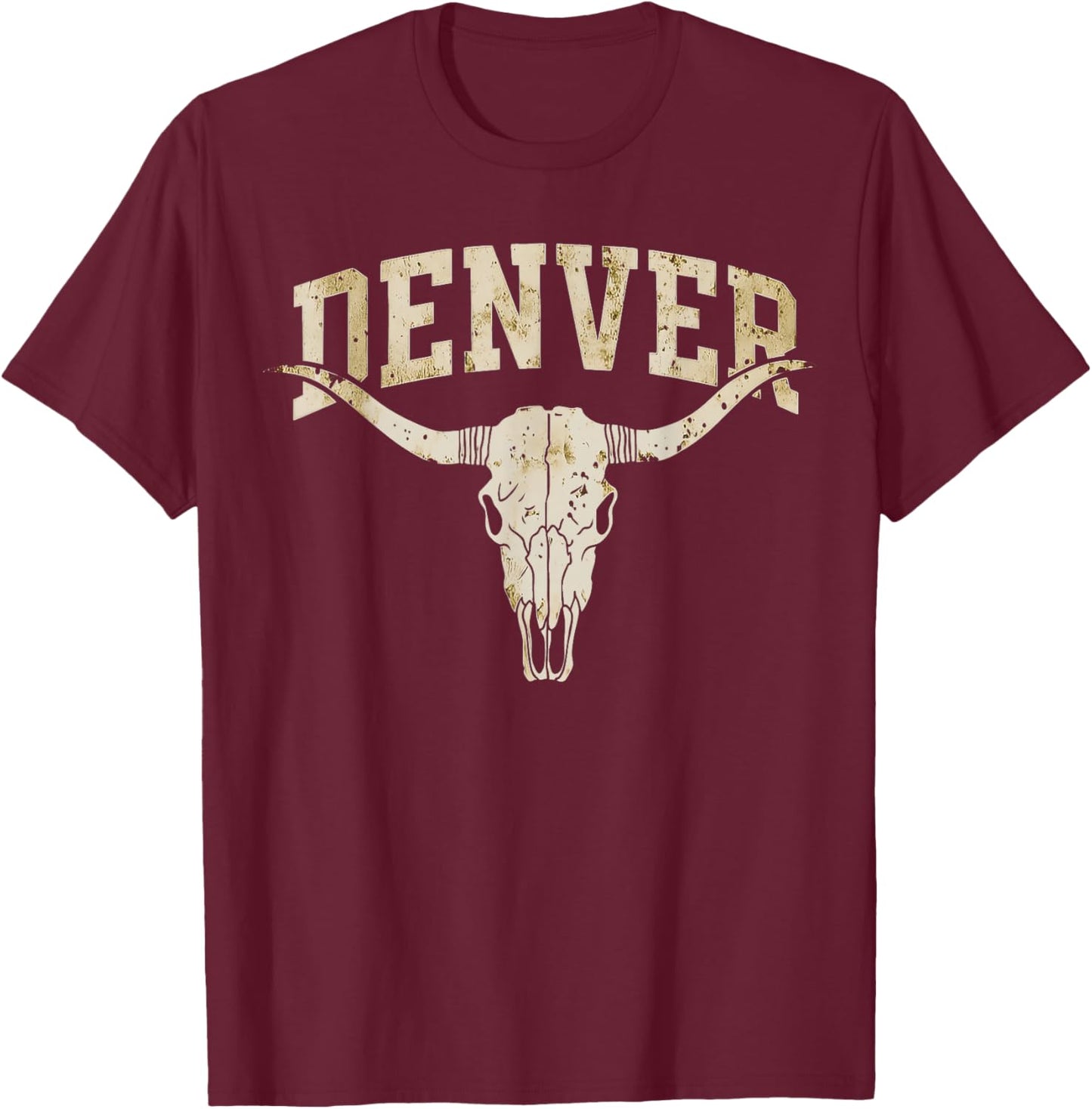 Vintage Denver Name Retro Gift Women Kid Boy Girl T-Shirt - T-Shirt | Maroon
