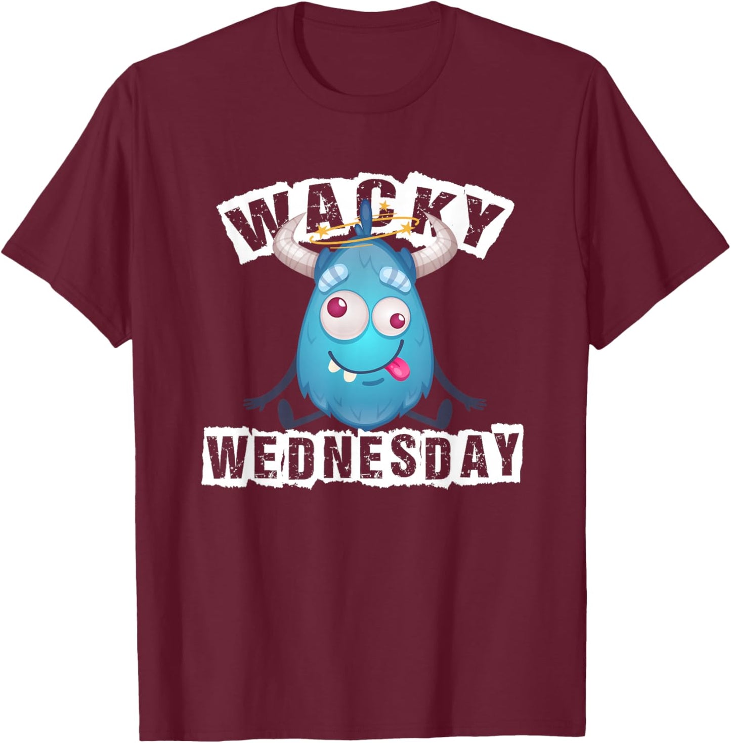 Wacky Wednesday Kids and Teachers | Mismatch Day Spirit Week T-Shirt - T-Shirt | Maroon