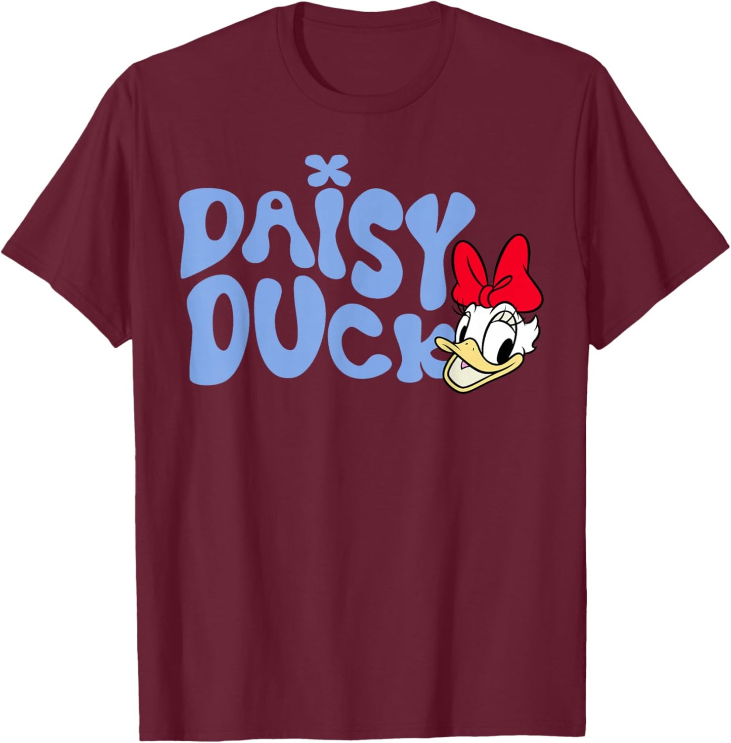Disney Mickey and Friends Daisy Duck Classic Vintage Art T-Shirt - T-Shirt | Maroon