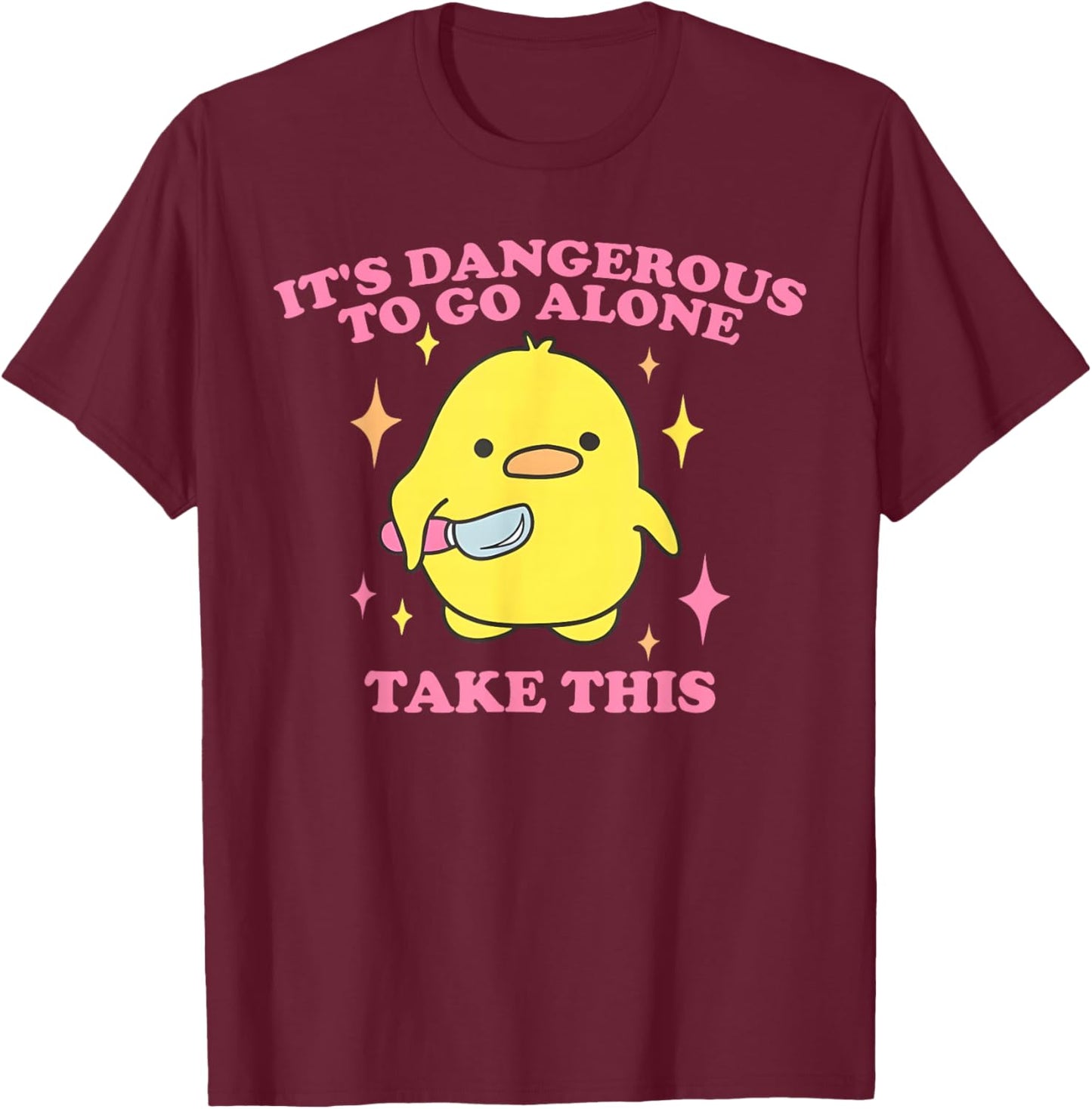 It's Dangerous to Go Alone Take This T-Shirt - T-Shirt | Maroon