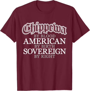 Chippewa Native American Indian T-Shirt - T-Shirt | Maroon