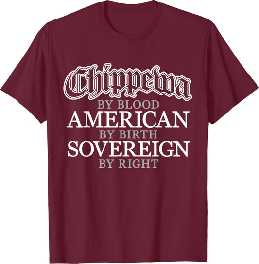 Chippewa Native American Indian T-Shirt - T-Shirt | Maroon
