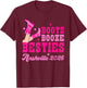 Boots Booze & Besties Cowgirl Nashville Girls Trip 2026 T-Shirt - T-Shirt | Maroon
