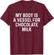 Funny Chocolate Milk Lover T-Shirt - T-Shirt | Maroon
