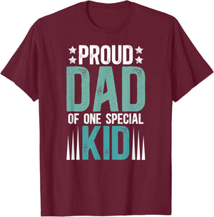 Proud Dad Special Needs Dad Special Needs Father T-Shirt - T-Shirt | Maroon