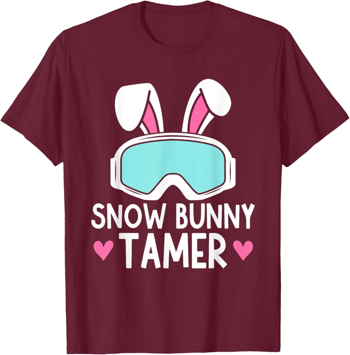 Skiers Men Snow Bunny Tamer Funny Ski Instructor T-Shirt - T-Shirt | Maroon