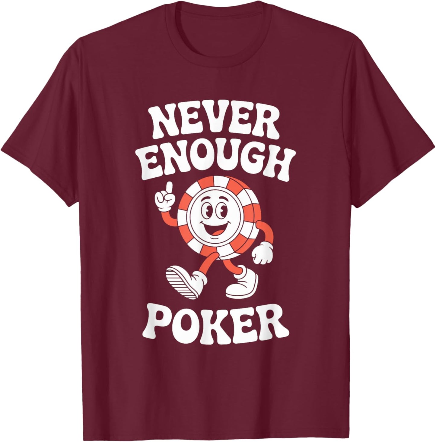 Funny Poker Retro T-Shirt - T-Shirt | Maroon