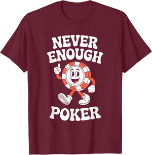 Funny Poker Retro T-Shirt - T-Shirt | Maroon