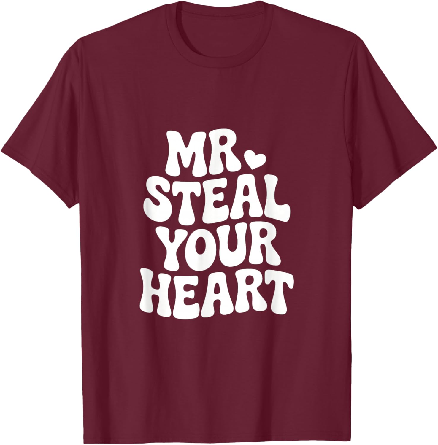 Mr Steal Your Heart Valentine's Day Boys Toddler Kids T-Shirt - T-Shirt | Maroon