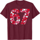 Valentine’s Day 67 Meme Filled with Hearts Funny Six Seven T-Shirt - T-Shirt | Maroon