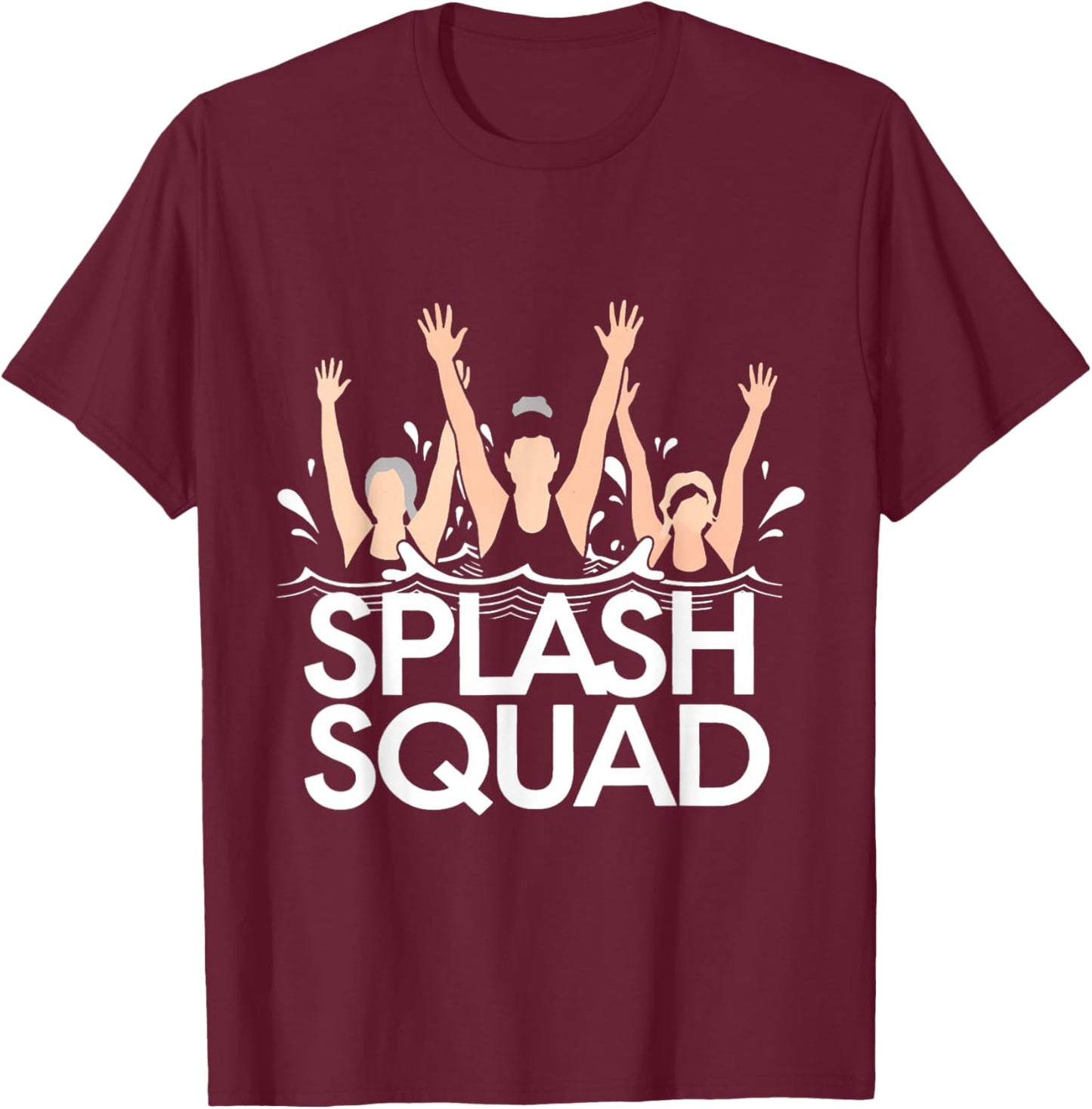 Water Aerobics Aqua Waterobics Instructor Splash Squad T-Shirt - T-Shirt | Maroon