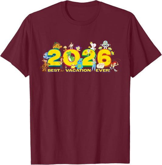 Disney and Pixar’s Toy Story Trip Best Vacation Ever 2026 T-Shirt - T-Shirt | Maroon